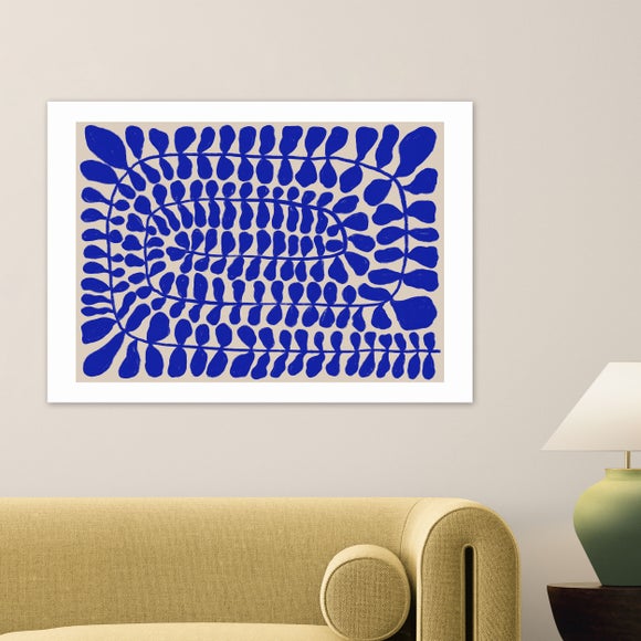 East End Prints One Hundred Leaved Landscape Blue Framed Print