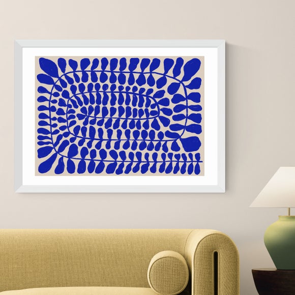 East End Prints One Hundred Leaved Landscape Blue Framed Print