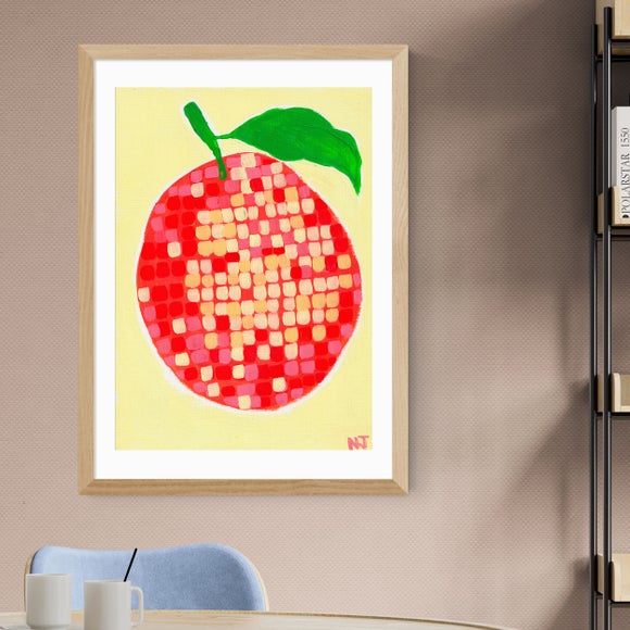 East End Prints Disco Orange Framed Print