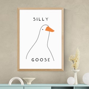 East End Prints Silly Goose Framed Print