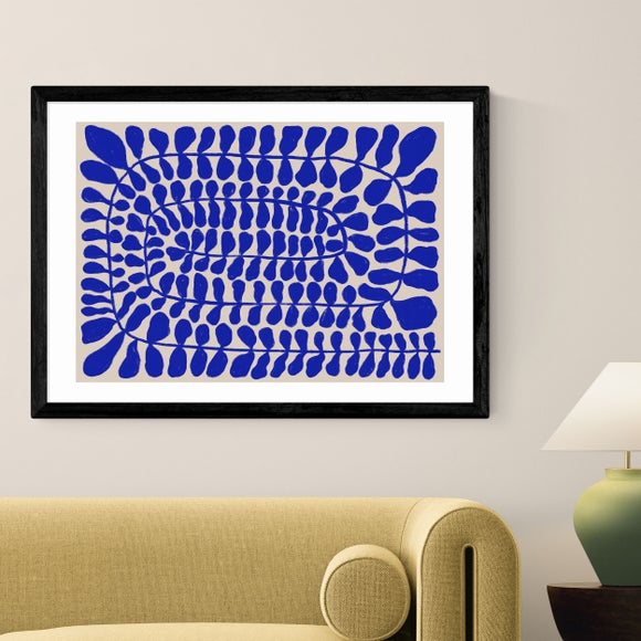 East End Prints One Hundred Leaved Landscape Blue Framed Print