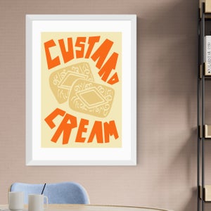 East End Prints Custard Cream Framed Print