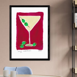 East End Prints Dry Martini Cocktail Framed Print