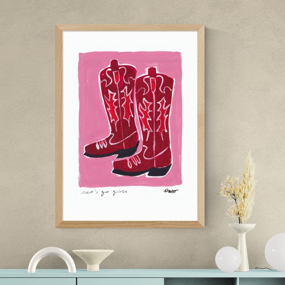 East End Prints Cowboy Boots Framed Print