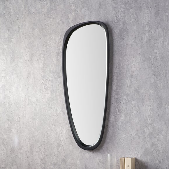 Wood Veneer Teardrop Wall Mirror