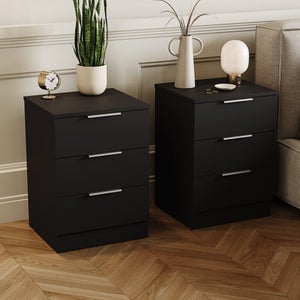 Hayes Set Of 2 3 Drawer Bedside Tables