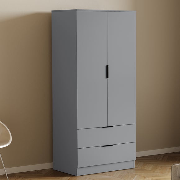 View Hayes 2 Drawer Double Wardrobe View Hayes 2 Drawer Double Wardrobe