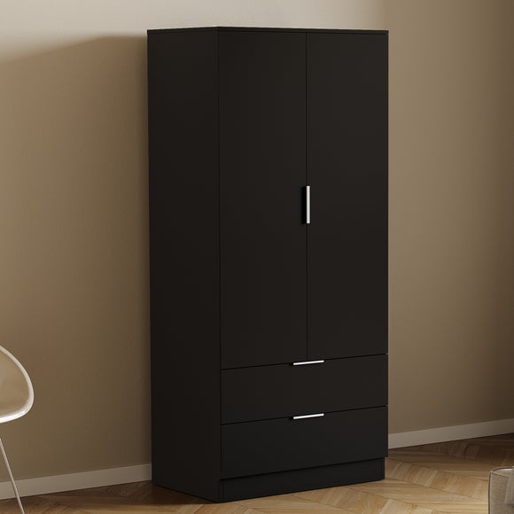 View Hayes 2 Drawer Double Wardrobe View Hayes 2 Drawer Double Wardrobe