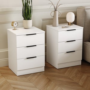 Hayes Set Of 2 3 Drawer Bedside Tables