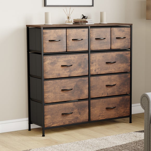 Maye 10 Drawer Fabric Chest