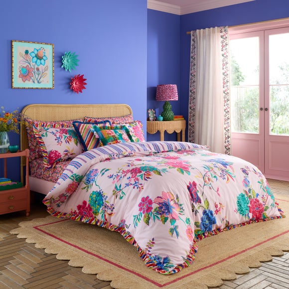 Sophie Robinson Flourish Floral 100% Cotton Duvet Cover & Pillowcase Set