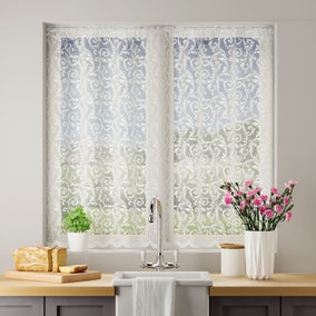 By the Metre Damask Floral Lace Voile Fabric