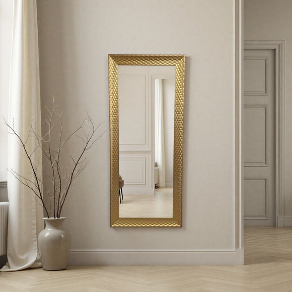 View Yearn Diamont Framed Bevelled Full Length Wall Mirror View Yearn Diamont Framed Bevelled Full Length Wall Mirror
