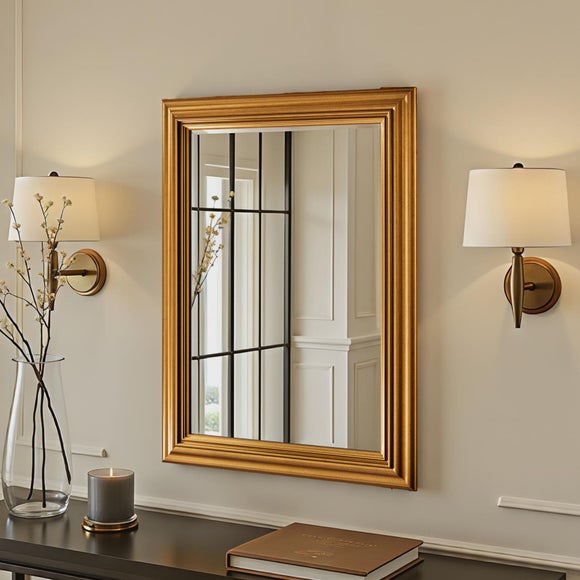 Yearn Contemporary Framed Bevelled Rectangle Wall Mirror