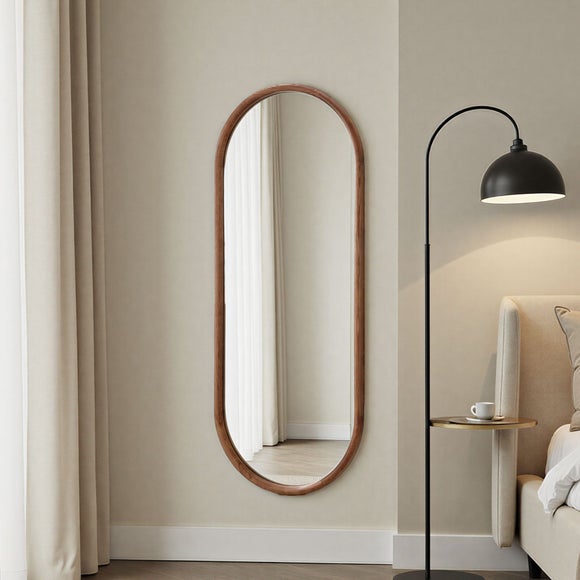 View Yearn Solid Oak Oval Full Length Wall Mirror View Yearn Solid Oak Oval Full Length Wall Mirror