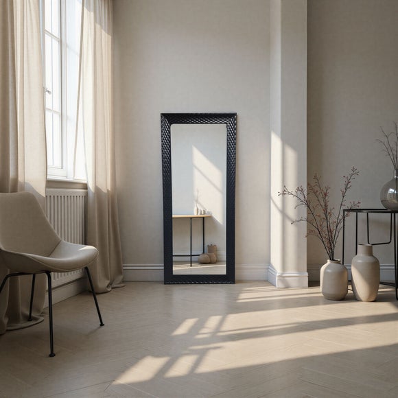 Photo 3 of Yearn Diamont Framed Bevelled Full Length Wall Mirror Photo 3 of Yearn Diamont Framed Bevelled Full Length Wall Mirror