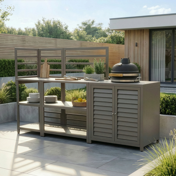 Maze Napoli 3 Piece Outdoor Kitchen Set with Kamado Café