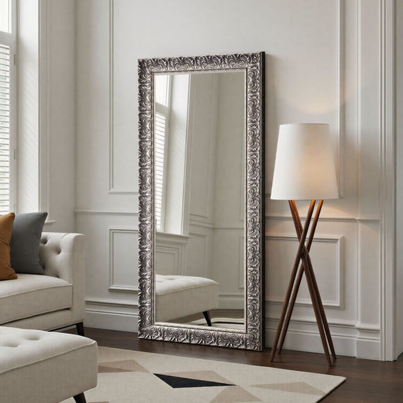 Yearn Carved Antique Bevelled Full Length Wall Mirror