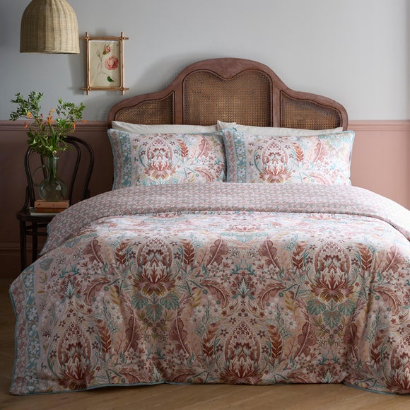 Appletree Floral Damask Duvet Cover & Pillowcase Set