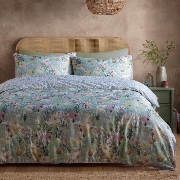 Appletree Abstract Floral 100 Cotton Duvet Cover & Pillowcase Set