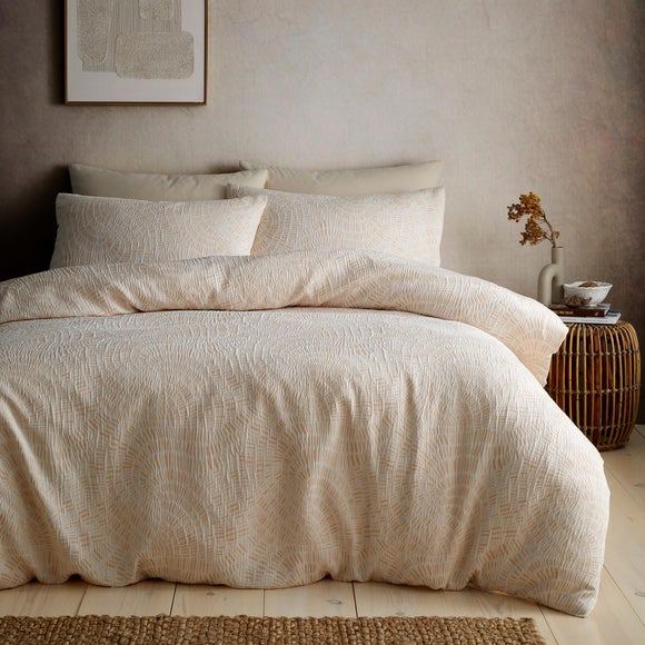 Appletree Fossil Jacquard Duvet Cover & Pillowcase Set