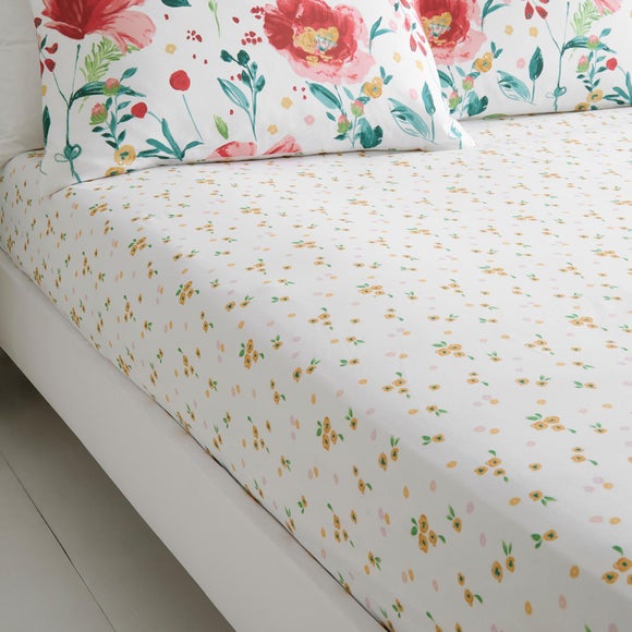 View Dreams N Drapes Abstract Poppy Polycotton Fitted Sheet View Dreams N Drapes Abstract Poppy Polycotton Fitted Sheet