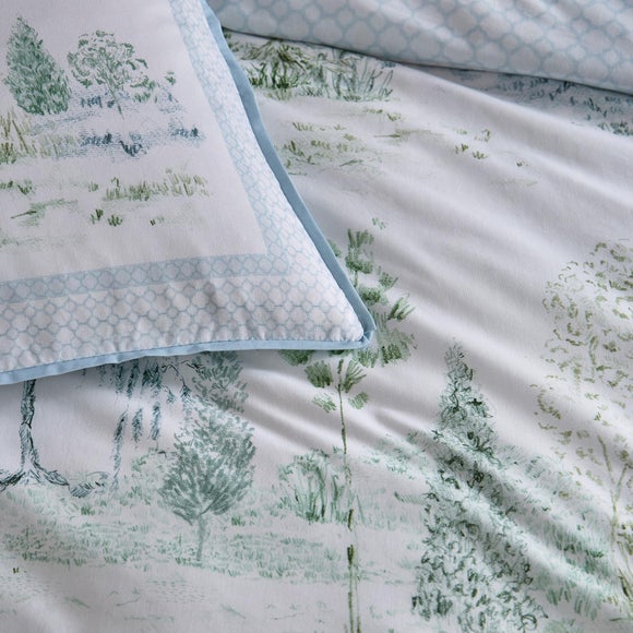 Photo 3 of Appletree Willow Tree Scene 100 Cotton Duvet Cover & Pillowcase Set