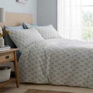 Dreams N Drapes Block Floral Duvet Cover & Pillowcase Set