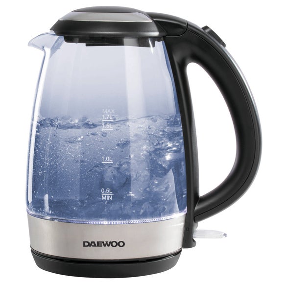 Daewoo 1.7L 2200W Glass Kettle With Led