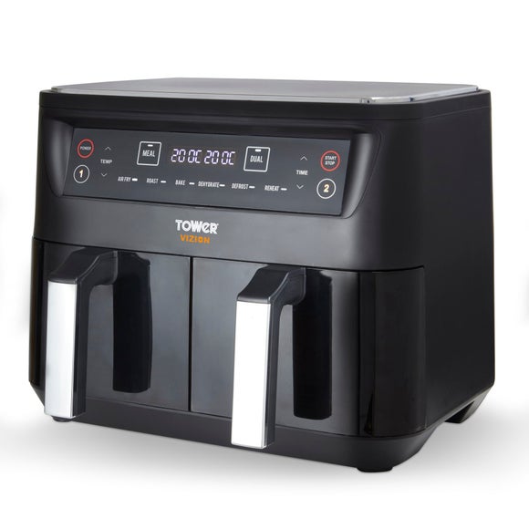Tower 2460W Dual Baskets Air Fryer