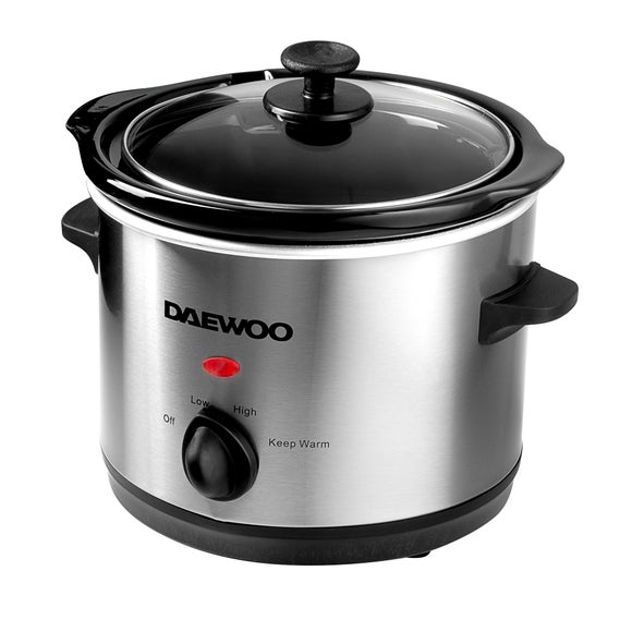 Daewoo 1.5L Steel Slow Cooker