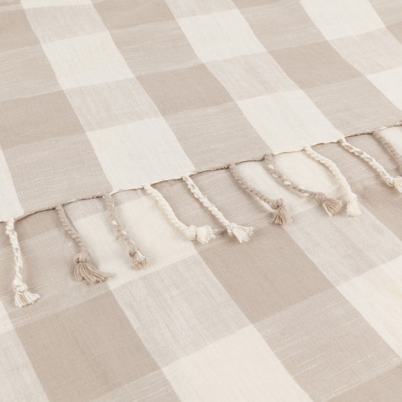Photo 2 of Yard Chesil Check Cotton Throw Blanket 130cm X 170cm Photo 2 of Yard Chesil Check Cotton Throw Blanket 130cm X 170cm