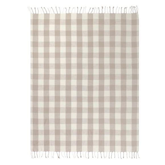 Photo 3 of Yard Chesil Check Cotton Throw Blanket 130cm X 170cm Photo 3 of Yard Chesil Check Cotton Throw Blanket 130cm X 170cm