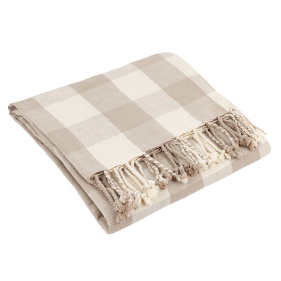 Photo 4 of Yard Chesil Check Cotton Throw Blanket 130cm X 170cm Photo 4 of Yard Chesil Check Cotton Throw Blanket 130cm X 170cm