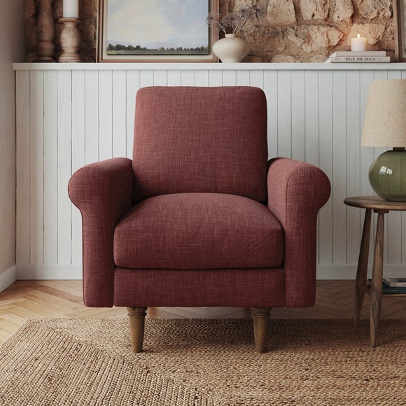 View Maeve Faux Linen Compact Armchair View Maeve Faux Linen Compact Armchair