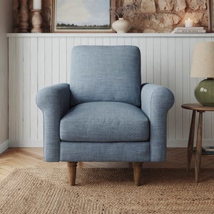 Maeve Faux Linen Compact Armchair