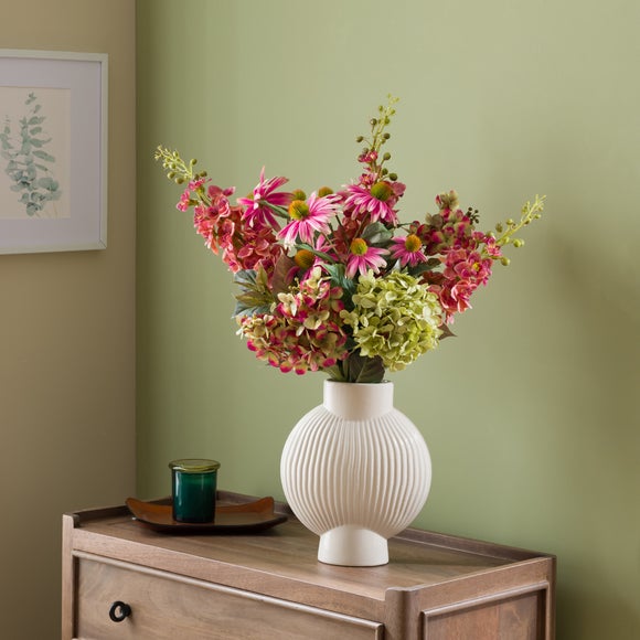 Artificial Orla Pink Echinacea & Hydrangea Bouquet