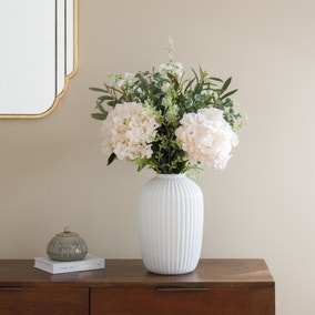 Artificial Juliette White Hydrangea Bouquet