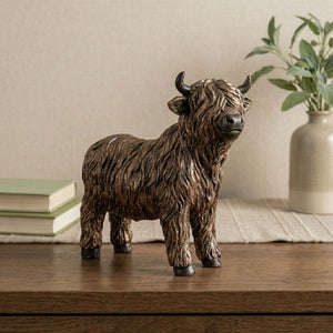 Bronze Effect Highland Cow Ornament