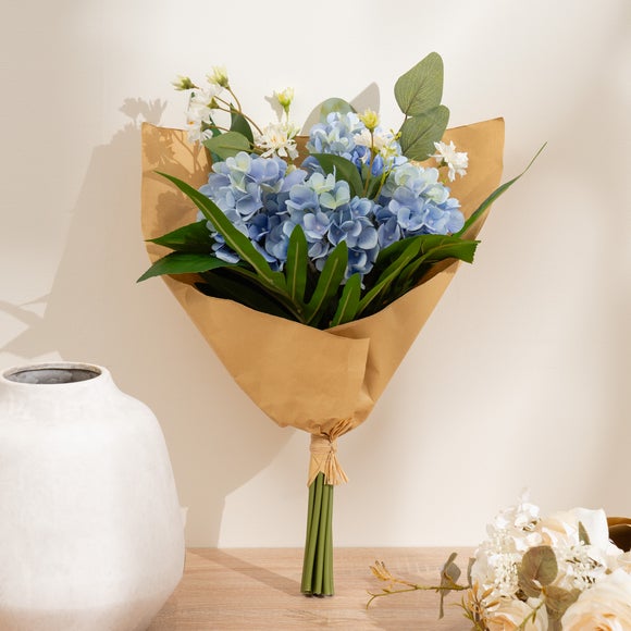Artificial Blue Hydrangea Bouquet
