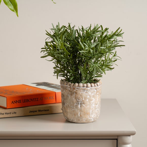 Artificial Rosemary in Rustic Plant Pot