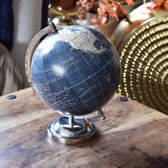 Blue Globe Ornament