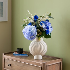 Artificial Rhea Blue Hydrangea & Cornflower Bouquet