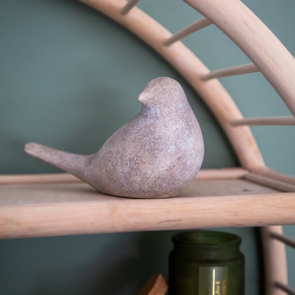 Stone Effect Perched Bird Ornament