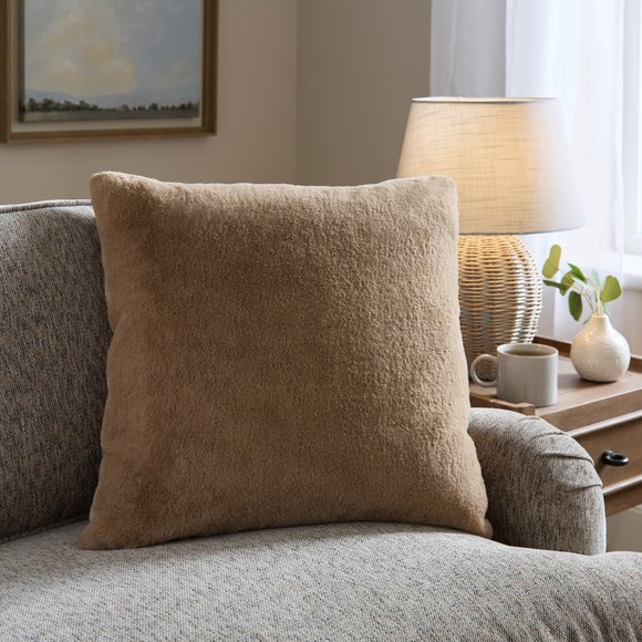 Double Sided Faux Fur Square Cushion