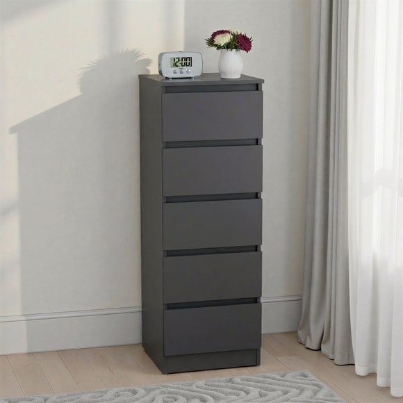 View Walker 5 Drawer Narrow Chest View Walker 5 Drawer Narrow Chest