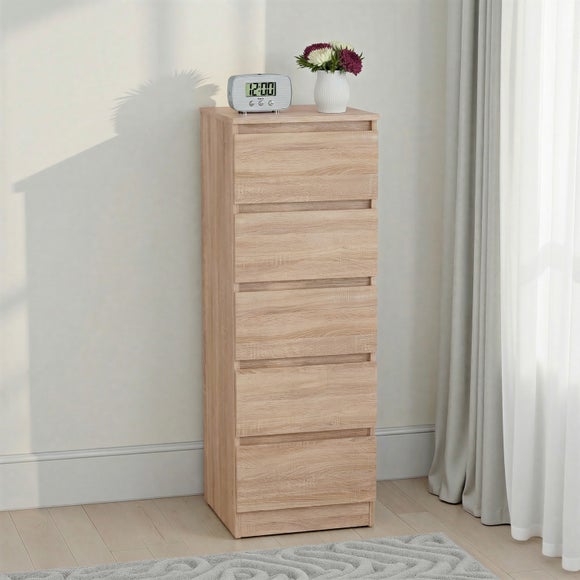 View Walker 5 Drawer Narrow Chest View Walker 5 Drawer Narrow Chest