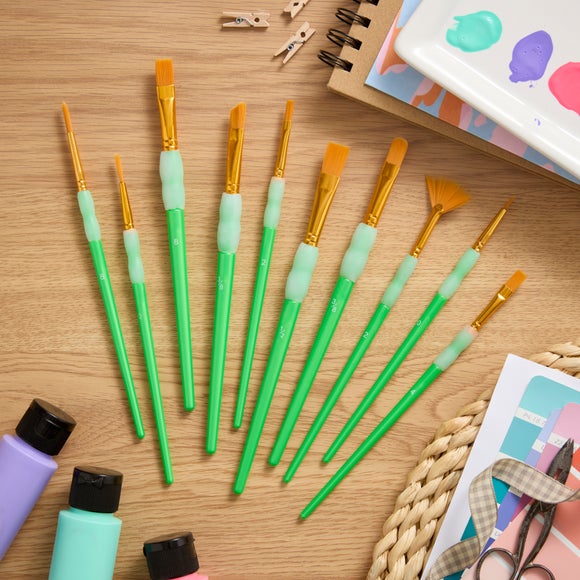 Set of 10 Paint Brushes
