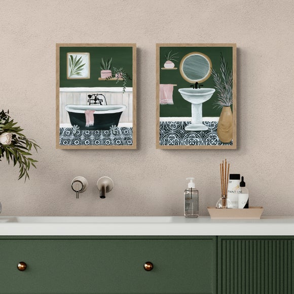 Artko Set of 2 Bathroom by Yvette St Amant Framed Prints