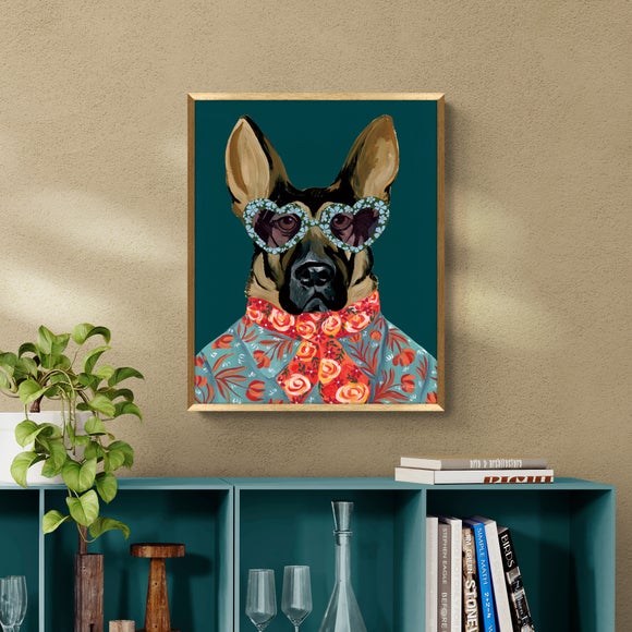 Artko Swag Shepherd by Yvette St Amant Framed Print